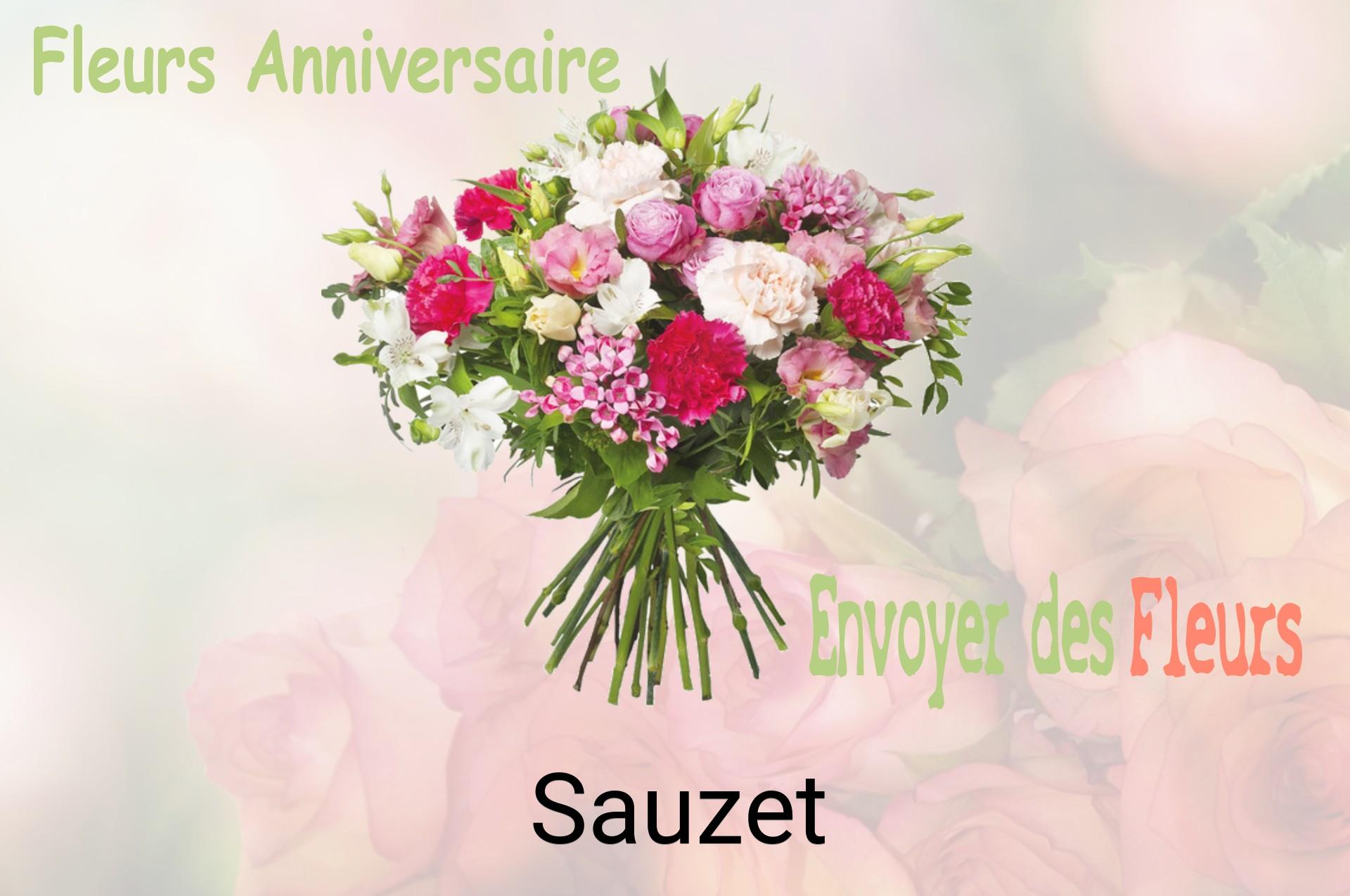 Bouquet de fleurs d’anniversaire livré à Sauzet